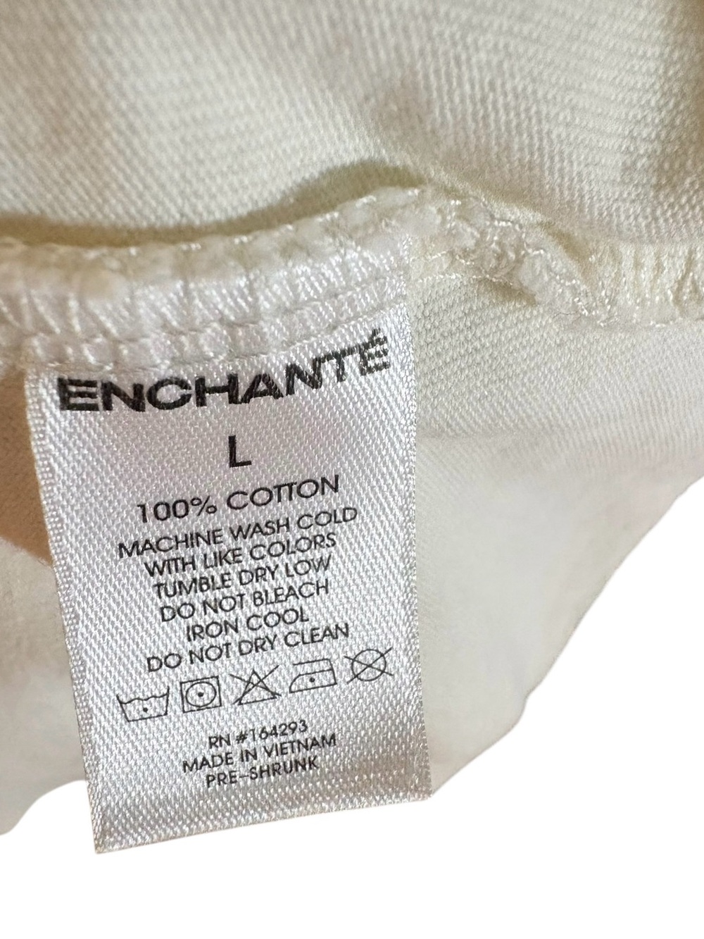 ENCHANTE Long Sleeve Moto T-Shirt in Sz L - Picture 7 of 7